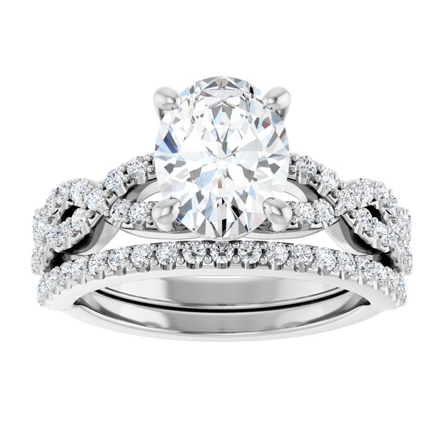 2.55 Oval Lab-Grown D/VVS2+ Twisted Sidestone Engagement Ring in 14KW | AllComponents_ViewS 2.55 Oval Lab-Grown D/VVS2+ Twisted Sidestone Engagement Ring in 14KW | AllComponents_ViewS
