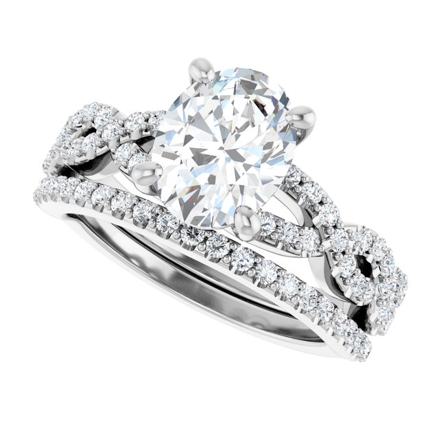 2.55 Oval Lab-Grown D/VVS2+ Twisted Sidestone Engagement Ring in 14KW | AllComponents_View5 2.55 Oval Lab-Grown D/VVS2+ Twisted Sidestone Engagement Ring in 14KW | AllComponents_View5