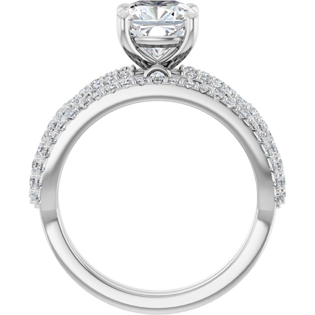 2.07 Cushion Diamond D/VVS2+ Twisted Sidestone Engagement Ring in 18KW | AllComponents_ViewB_4 2.07 Cushion Diamond D/VVS2+ Twisted Sidestone Engagement Ring in 18KW | AllComponents_ViewB_4
