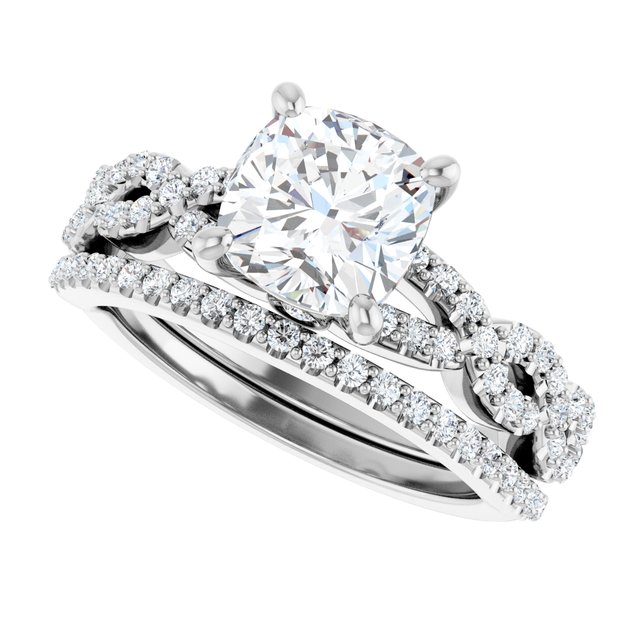 2.07 Cushion Diamond D/VVS2+ Twisted Sidestone Engagement Ring in 18KW | AllComponents_View5 2.07 Cushion Diamond D/VVS2+ Twisted Sidestone Engagement Ring in 18KW | AllComponents_View5