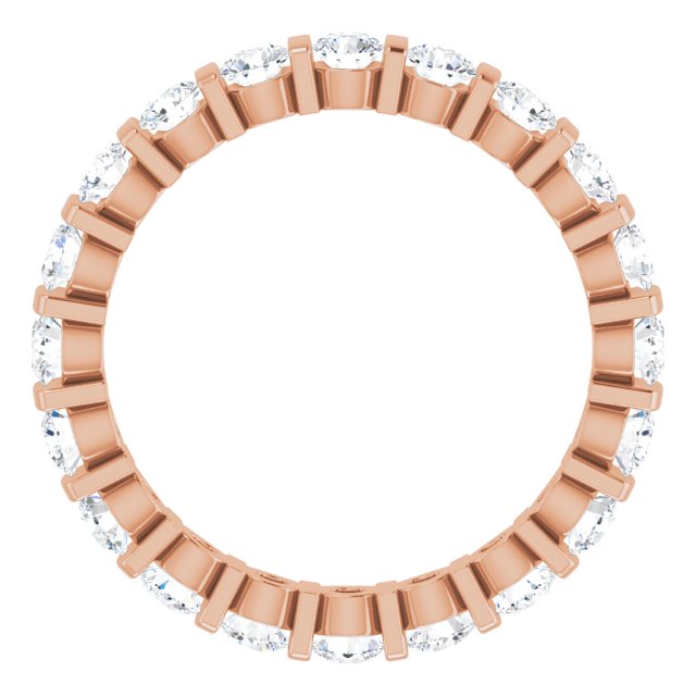 Classic 1.60 tcw Round Moissanite DEF/VVS Eternity Ring in 14KR | ViewB_4