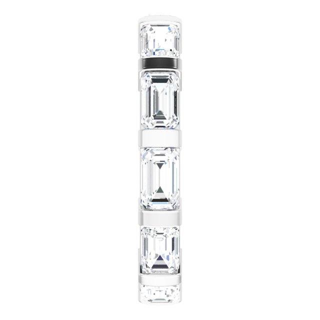 Classic 2.97 tcw Emerald Moissanite DEF/VVS Eternity Ring in 14KW | ViewE Classic 2.97 tcw Emerald Moissanite DEF/VVS Eternity Ring in 14KW | ViewE
