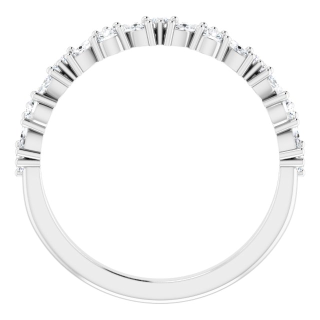 Alternating 0.51 Marquise Lab-Grown GH/VS2+ Anniversary Ring in PLAT | ViewB_4