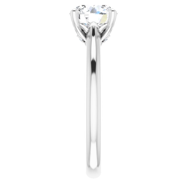 1.51 carat Round Lab-Grown GH/VS2+ Tulip Solitaire Engagement Ring in PLAT | ViewE 1.51 carat Round Lab-Grown GH/VS2+ Tulip Solitaire Engagement Ring in PLAT | ViewE