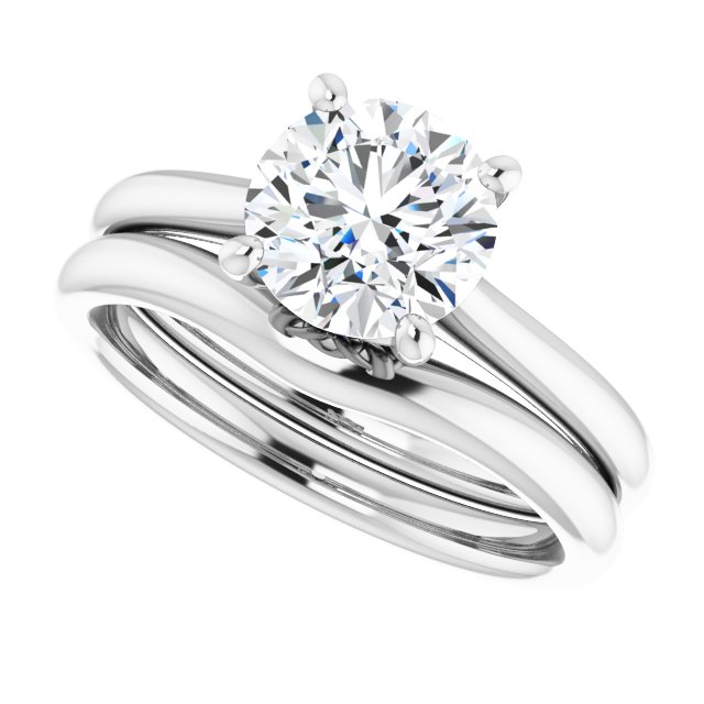 1.51 carat Round Lab-Grown GH/VS2+ Tulip Solitaire Engagement Ring in PLAT | AllComponents_View5 1.51 carat Round Lab-Grown GH/VS2+ Tulip Solitaire Engagement Ring in PLAT | AllComponents_View5