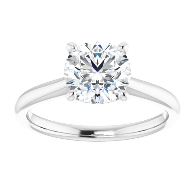 1.51 carat Round Lab-Grown GH/VS2+ Tulip Solitaire Engagement Ring in PLAT | ViewS 1.51 carat Round Lab-Grown GH/VS2+ Tulip Solitaire Engagement Ring in PLAT | ViewS
