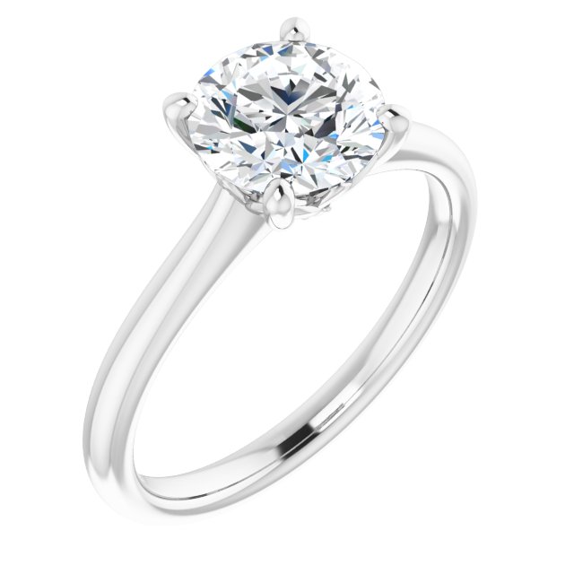 1.51 carat Round Lab-Grown GH/VS2+ Tulip Solitaire Engagement Ring in PLAT | ViewA 1.51 carat Round Lab-Grown GH/VS2+ Tulip Solitaire Engagement Ring in PLAT | ViewA