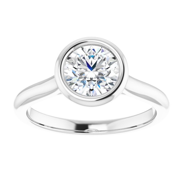 1.03 carat Round Diamond GH/VS2+ Bezel Solitaire Engagement Ring in 14KW | ViewS 1.03 carat Round Diamond GH/VS2+ Bezel Solitaire Engagement Ring in 14KW | ViewS