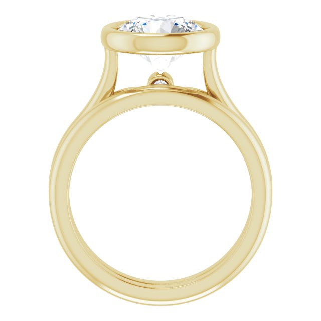 2.53 carat Round Diamond EF/VS1+ Bezel Solitaire Engagement Ring in 14KY | AllComponents_ViewB_4