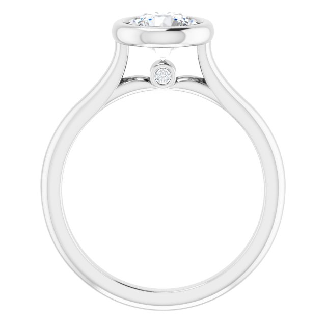 1.03 carat Round Diamond GH/VS2+ Bezel Solitaire Engagement Ring in 14KW | ViewB_4 1.03 carat Round Diamond GH/VS2+ Bezel Solitaire Engagement Ring in 14KW | ViewB_4