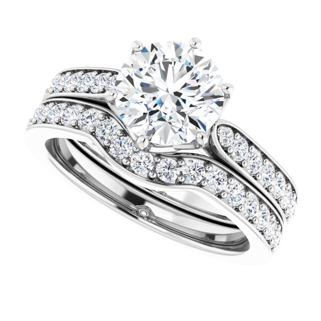 1.85 Round Diamond EF/VS1+ Tulip Sidestone Engagement Ring in 18KW | AllComponents_View5 1.85 Round Diamond EF/VS1+ Tulip Sidestone Engagement Ring in 18KW | AllComponents_View5