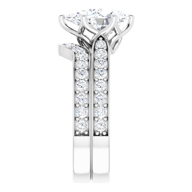 2.55 Pear Lab-Grown D/VVS2+ Tulip Sidestone Engagement Ring in 18KW | AllComponents_ViewE 2.55 Pear Lab-Grown D/VVS2+ Tulip Sidestone Engagement Ring in 18KW | AllComponents_ViewE