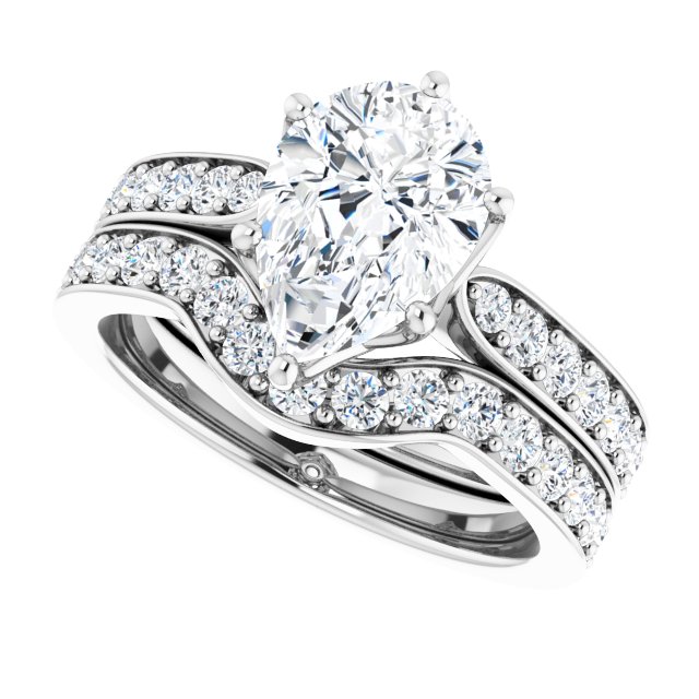 2.55 Pear Lab-Grown D/VVS2+ Tulip Sidestone Engagement Ring in 18KW | AllComponents_View5 2.55 Pear Lab-Grown D/VVS2+ Tulip Sidestone Engagement Ring in 18KW | AllComponents_View5