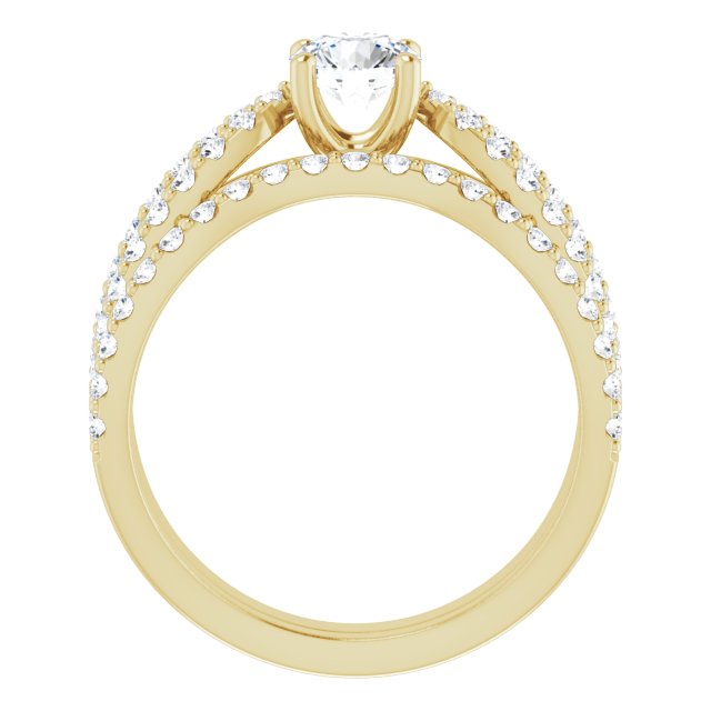 0.99 Round Diamond EF/VS1+ Modern Sidestone Engagement Ring in 14KY | AllComponents_ViewB_4 0.99 Round Diamond EF/VS1+ Modern Sidestone Engagement Ring in 14KY | AllComponents_ViewB_4