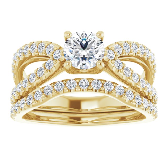 0.99 Round Diamond EF/VS1+ Modern Sidestone Engagement Ring in 14KY | AllComponents_ViewS 0.99 Round Diamond EF/VS1+ Modern Sidestone Engagement Ring in 14KY | AllComponents_ViewS