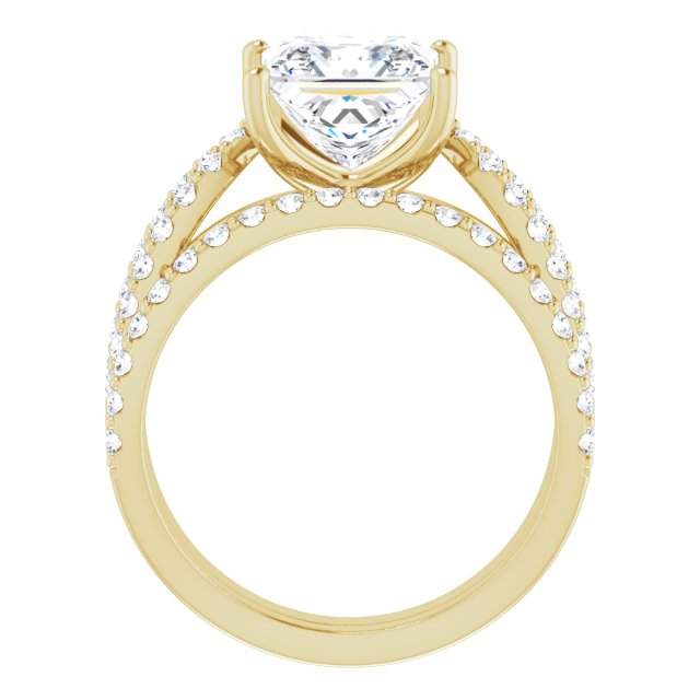 3.01 Square Lab-Grown D/VVS2+ Modern Sidestone Engagement Ring in 14KY | AllComponents_ViewB_4 3.01 Square Lab-Grown D/VVS2+ Modern Sidestone Engagement Ring in 14KY | AllComponents_ViewB_4