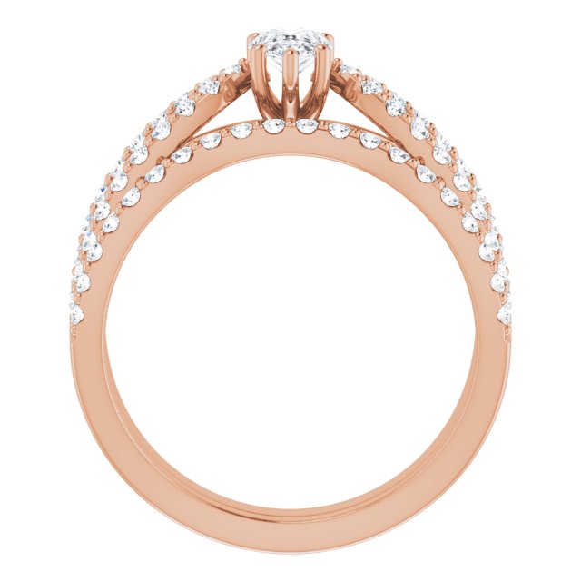 0.81 Pear Diamond GH/VS2+ Modern Sidestone Engagement Ring in 18KR | AllComponents_ViewB_4 0.81 Pear Diamond GH/VS2+ Modern Sidestone Engagement Ring in 18KR | AllComponents_ViewB_4