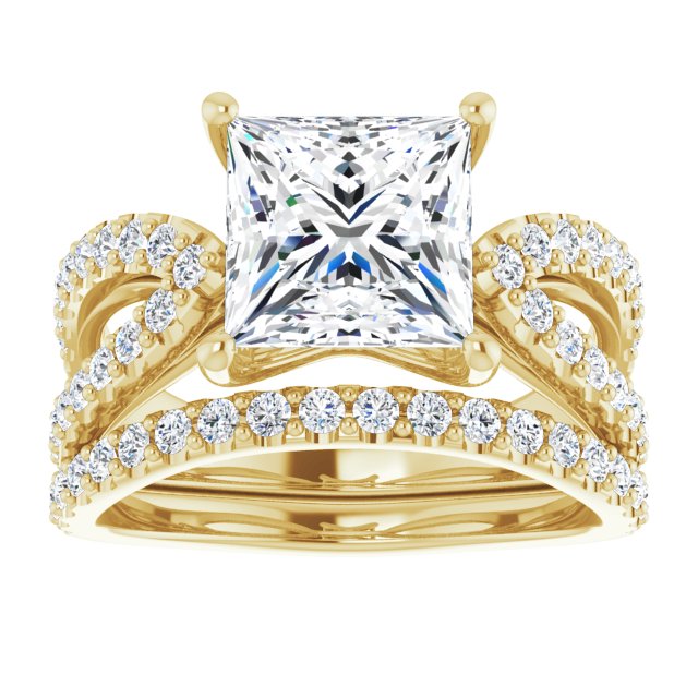 3.01 Square Lab-Grown D/VVS2+ Modern Sidestone Engagement Ring in 14KY | AllComponents_ViewS 3.01 Square Lab-Grown D/VVS2+ Modern Sidestone Engagement Ring in 14KY | AllComponents_ViewS