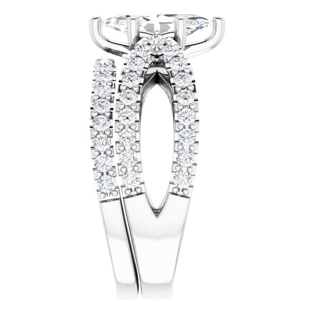 1.58 Marquise Lab-Grown EF/VS1+ Modern Sidestone Engagement Ring in PLAT | AllComponents_ViewE