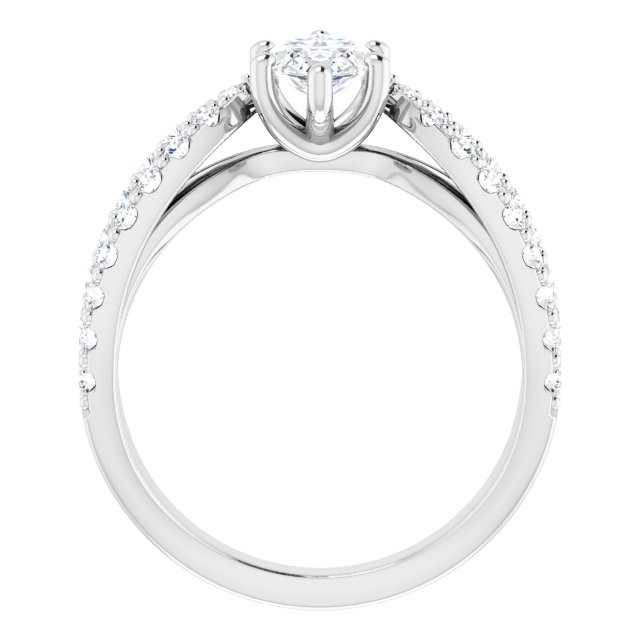 1.58 Marquise Lab-Grown EF/VS1+ Modern Sidestone Engagement Ring in PLAT | ViewB_4