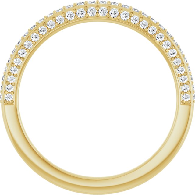 Dome 0.41 Round Diamond EF/VS1+ Anniversary Ring in 18KY | ViewB_4 Dome 0.41 Round Diamond EF/VS1+ Anniversary Ring in 18KY | ViewB_4