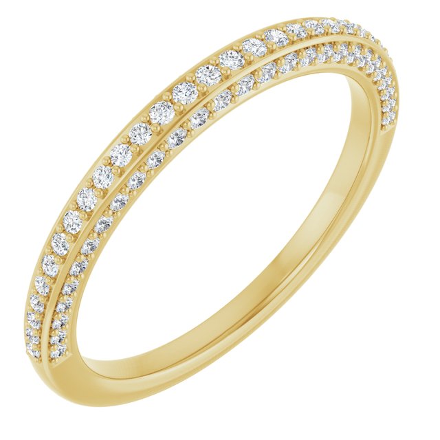 Dome 0.41 Round Diamond EF/VS1+ Anniversary Ring in 18KY | ViewA Dome 0.41 Round Diamond EF/VS1+ Anniversary Ring in 18KY | ViewA