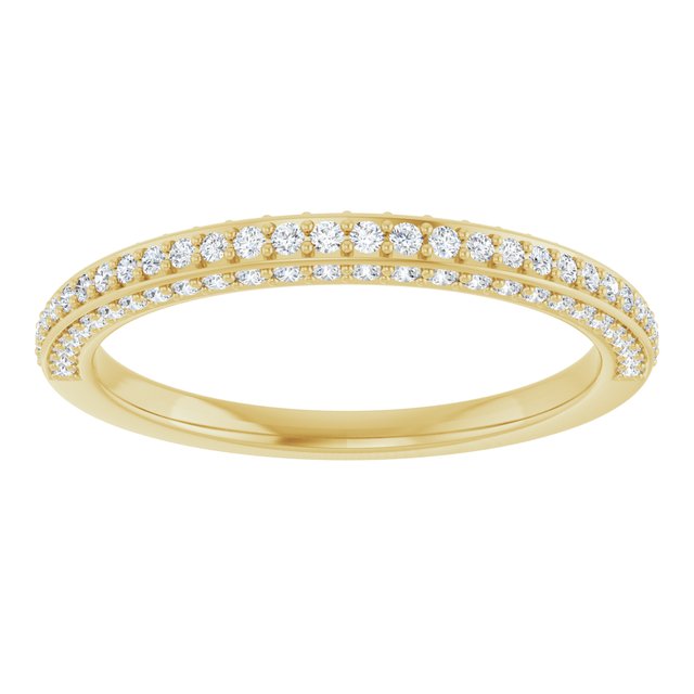 Dome 0.41 Round Diamond EF/VS1+ Anniversary Ring in 18KY | ViewS Dome 0.41 Round Diamond EF/VS1+ Anniversary Ring in 18KY | ViewS