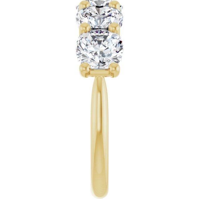 Five Stone 5.50 Cushion Diamond GH/VS2+ Anniversary Ring in 14KY | ViewE Five Stone 5.50 Cushion Diamond GH/VS2+ Anniversary Ring in 14KY | ViewE
