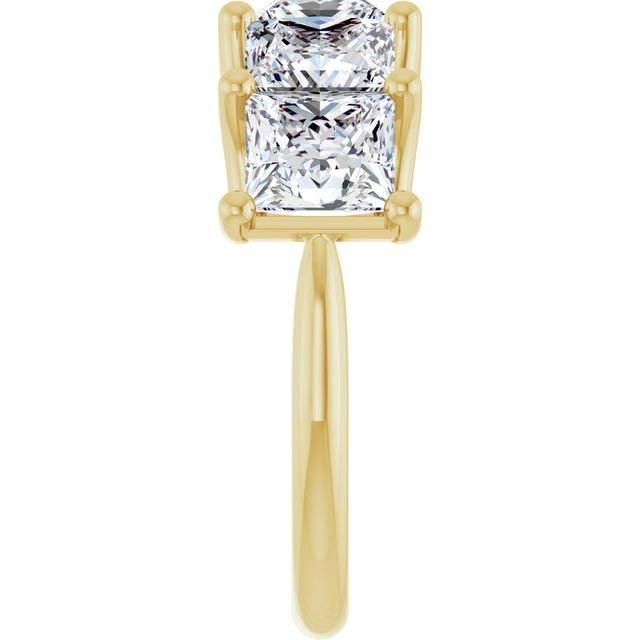 Five Stone 6.50 Square Lab-Grown EF/VS1+ Anniversary Ring in 14KY | ViewE