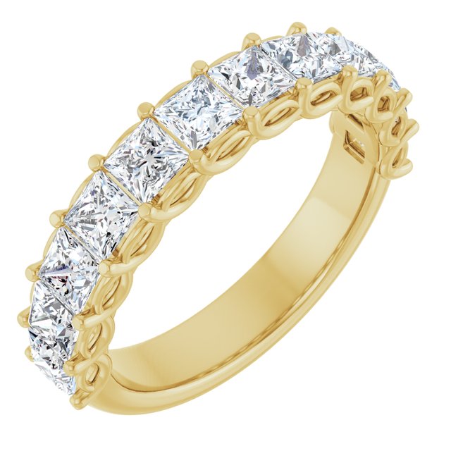 Vintage 2.16 Square Lab-Grown EF/VS1+ Anniversary Ring in 14KY | ViewA Vintage 2.16 Square Lab-Grown EF/VS1+ Anniversary Ring in 14KY | ViewA