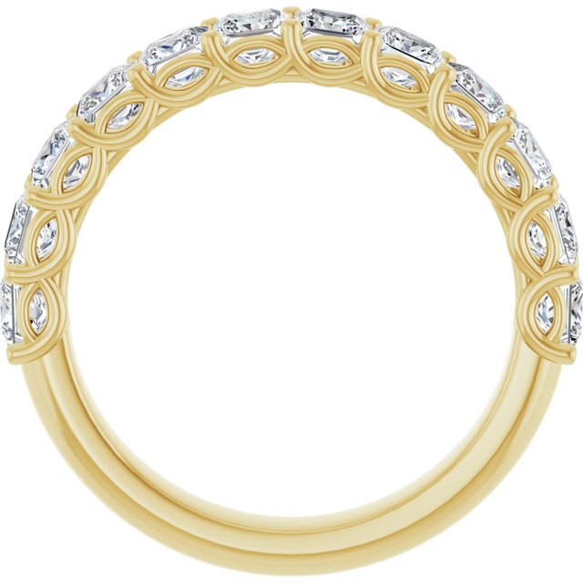 Vintage 2.16 Square Lab-Grown EF/VS1+ Anniversary Ring in 14KY | ViewB_4 Vintage 2.16 Square Lab-Grown EF/VS1+ Anniversary Ring in 14KY | ViewB_4