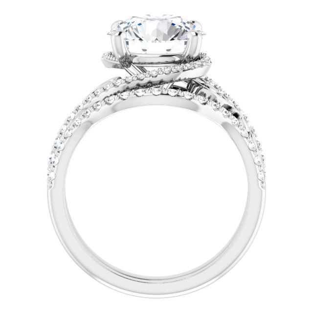 3.33 Tcw Round Diamond GH/VS2+ Bypass Halo Engagement Ring in PLAT | AllComponents_ViewB_4