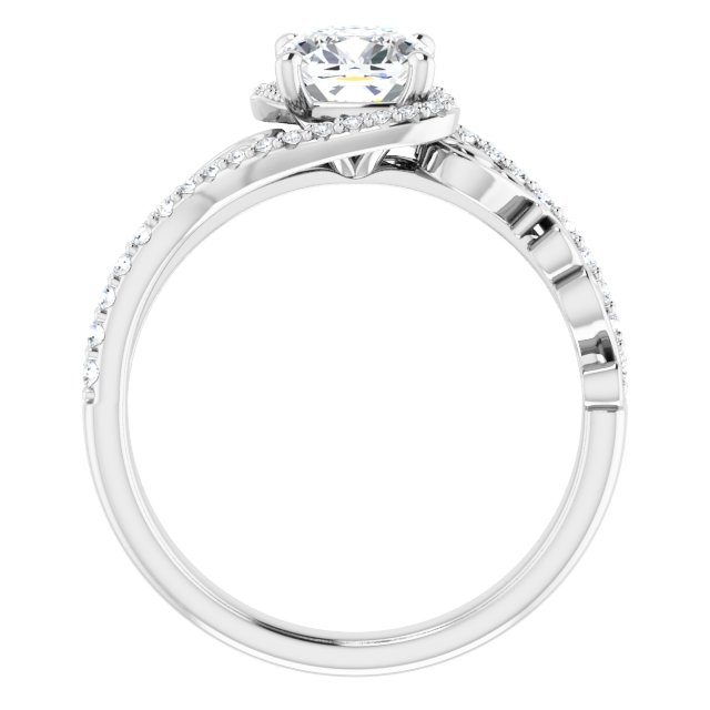 1.31 Tcw Cushion Lab-Grown EF/VS1+ Bypass Halo Engagement Ring in 14KW | ViewB_4 1.31 Tcw Cushion Lab-Grown EF/VS1+ Bypass Halo Engagement Ring in 14KW | ViewB_4