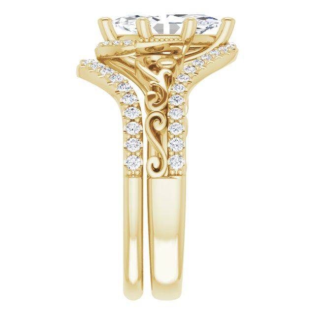 1.20 Tcw Marquise Diamond EF/VS1+ Bypass Halo Engagement Ring in 14KY | AllComponents_ViewE 1.20 Tcw Marquise Diamond EF/VS1+ Bypass Halo Engagement Ring in 14KY | AllComponents_ViewE