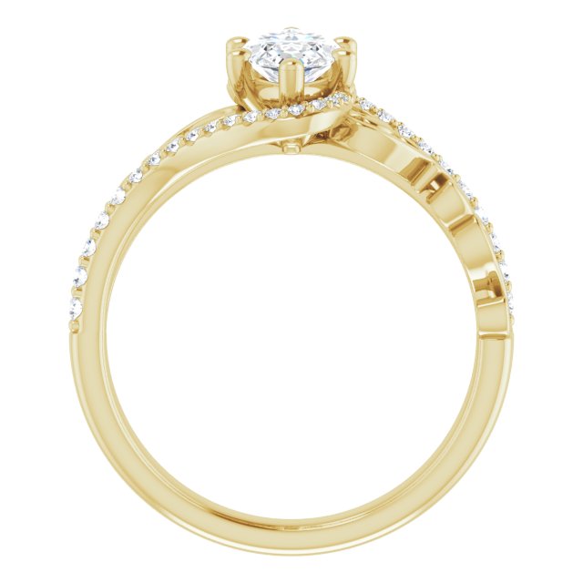 1.20 Tcw Marquise Diamond EF/VS1+ Bypass Halo Engagement Ring in 14KY | ViewB_4 1.20 Tcw Marquise Diamond EF/VS1+ Bypass Halo Engagement Ring in 14KY | ViewB_4