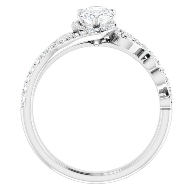1.14 Tcw Pear Lab-Grown GH/VS2+ Bypass Halo Engagement Ring in PLAT | ViewB_4 1.14 Tcw Pear Lab-Grown GH/VS2+ Bypass Halo Engagement Ring in PLAT | ViewB_4
