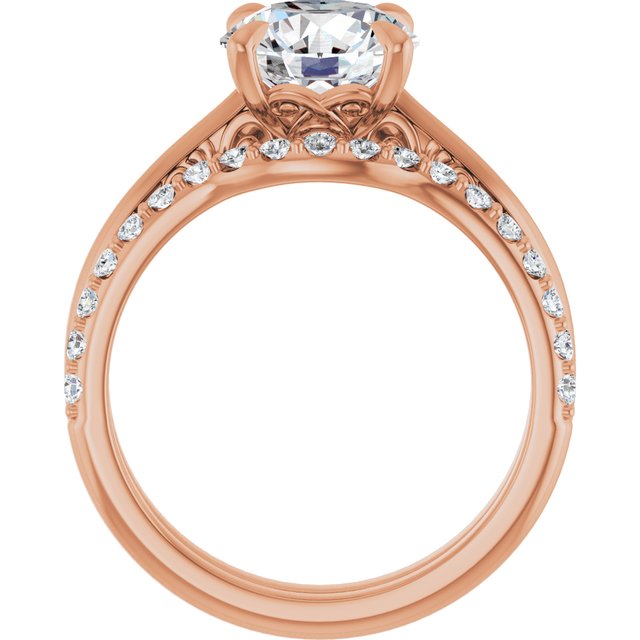 2.23 carat Round Lab-Grown GH/VS2+ Engraved Solitaire Engagement Ring in 14KR | AllComponents_ViewB_4