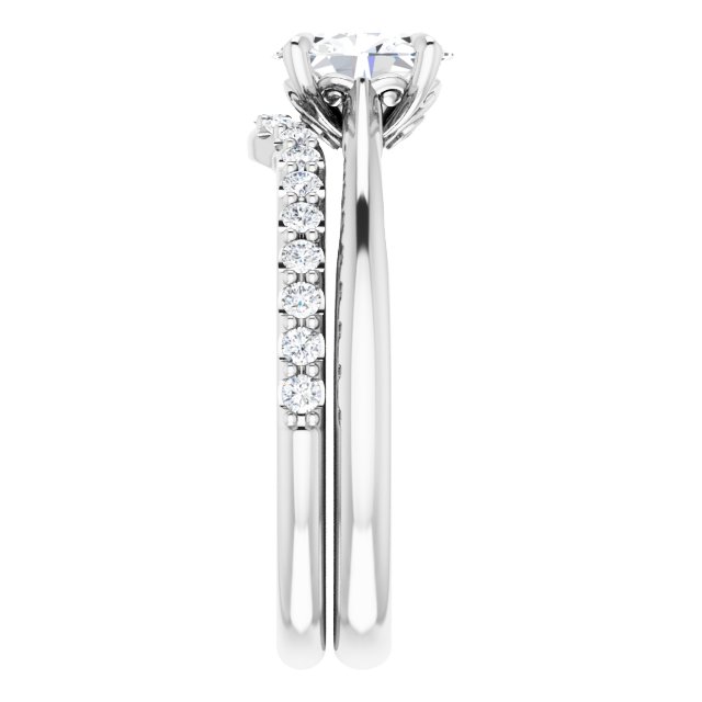 0.91 carat Oval Lab-Grown D/VVS2+ Engraved Solitaire Engagement Ring in PLAT | AllComponents_ViewE