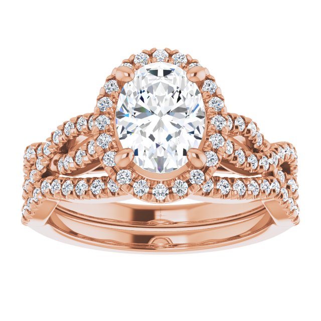 1.89 Tcw Oval Diamond EF/VS1+ Infinity Halo Engagement Ring in 18KR | AllComponents_ViewS 1.89 Tcw Oval Diamond EF/VS1+ Infinity Halo Engagement Ring in 18KR | AllComponents_ViewS