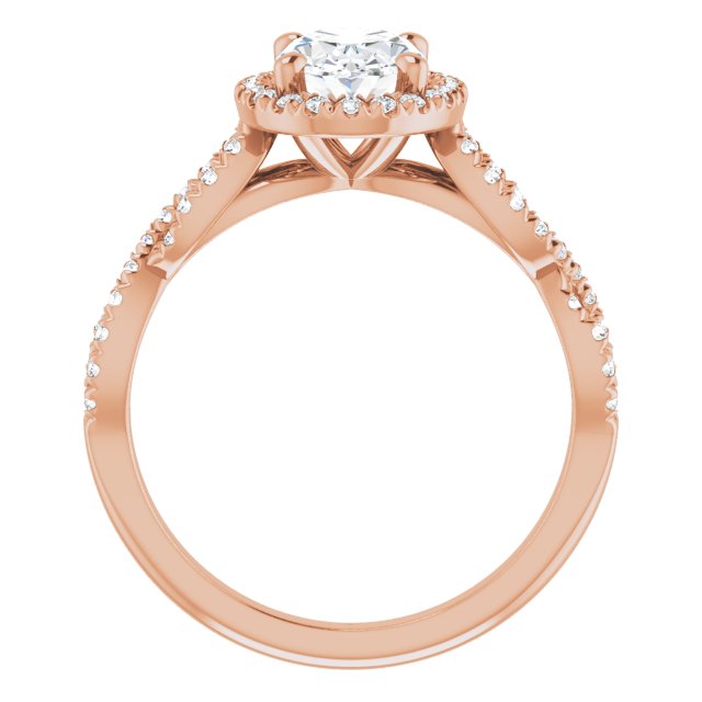 1.89 Tcw Oval Diamond EF/VS1+ Infinity Halo Engagement Ring in 18KR | ViewB_4 1.89 Tcw Oval Diamond EF/VS1+ Infinity Halo Engagement Ring in 18KR | ViewB_4