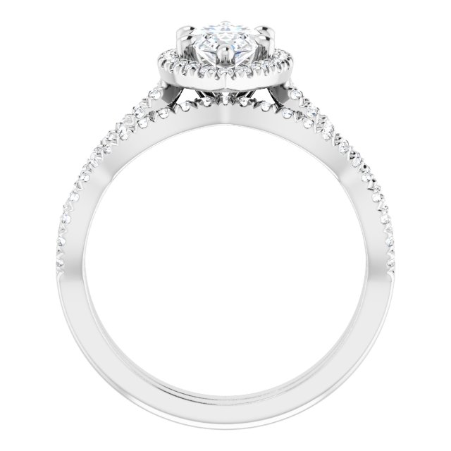 1.41 Tcw Marquise Diamond EF/VS1+ Infinity Halo Engagement Ring in 14KW | AllComponents_ViewB_4