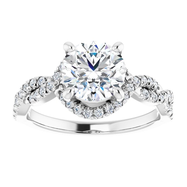 1.84 Tcw Round Lab-Grown EF/VS1+ Bypass Halo Engagement Ring in PLAT | ViewS 1.84 Tcw Round Lab-Grown EF/VS1+ Bypass Halo Engagement Ring in PLAT | ViewS