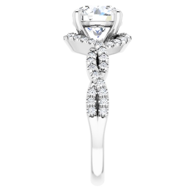 1.84 Tcw Round Lab-Grown EF/VS1+ Bypass Halo Engagement Ring in PLAT | ViewE 1.84 Tcw Round Lab-Grown EF/VS1+ Bypass Halo Engagement Ring in PLAT | ViewE