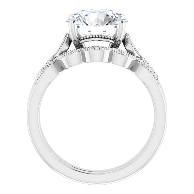 3.17 Round Diamond EF/VS1+ Vintage Sidestone Engagement Ring in 14KW | AllComponents_ViewB_4 3.17 Round Diamond EF/VS1+ Vintage Sidestone Engagement Ring in 14KW | AllComponents_ViewB_4