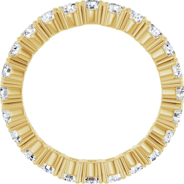 Zig Zag 1.92 tcw Round Lab-Grown EF/VS1+ Eternity Ring in 14KY | ViewB_4 Zig Zag 1.92 tcw Round Lab-Grown EF/VS1+ Eternity Ring in 14KY | ViewB_4