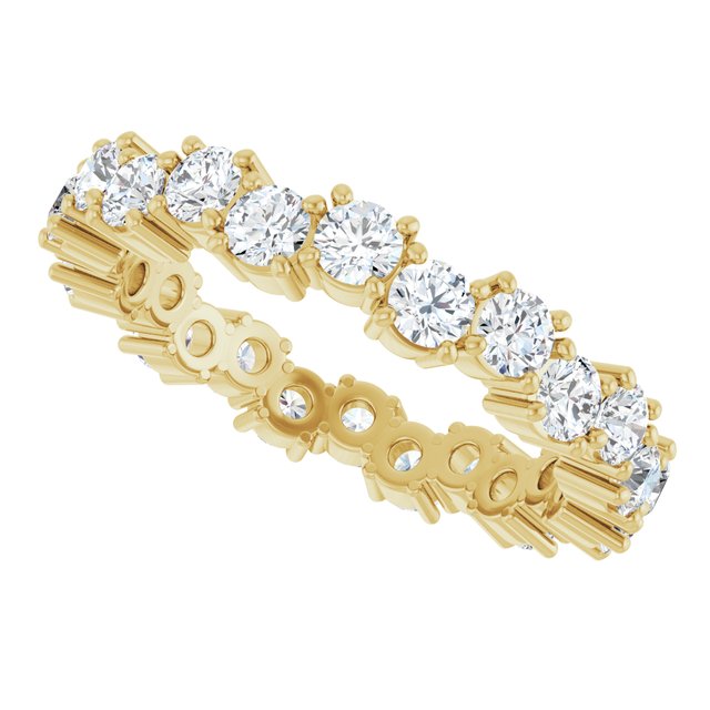 Zig Zag 1.92 tcw Round Lab-Grown EF/VS1+ Eternity Ring in 14KY | View5 Zig Zag 1.92 tcw Round Lab-Grown EF/VS1+ Eternity Ring in 14KY | View5