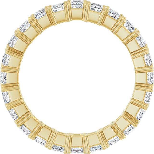 Zig Zag 1.92 tcw Square Lab-Grown EF/VS1+ Eternity Ring in 18KY | ViewB_4 Zig Zag 1.92 tcw Square Lab-Grown EF/VS1+ Eternity Ring in 18KY | ViewB_4