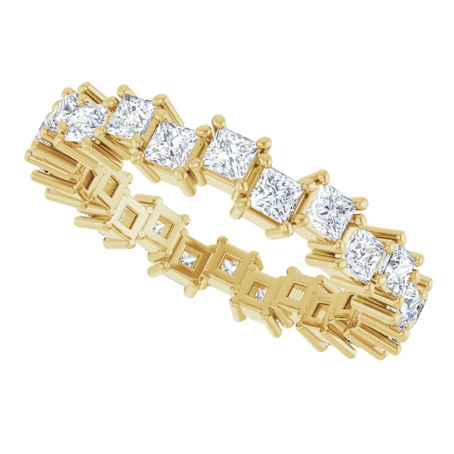 Zig Zag 1.92 tcw Square Lab-Grown EF/VS1+ Eternity Ring in 18KY | View5 Zig Zag 1.92 tcw Square Lab-Grown EF/VS1+ Eternity Ring in 18KY | View5