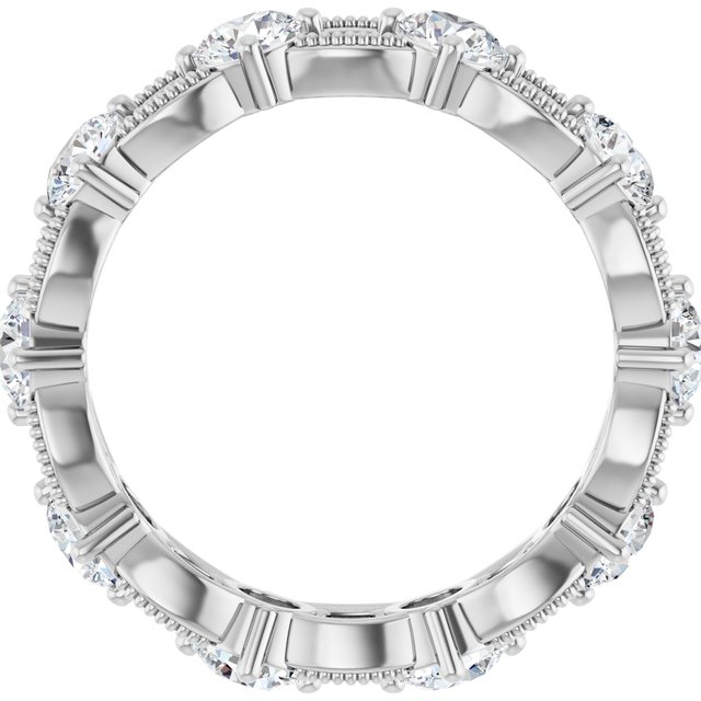Vintage 2.30 tcw Round Lab-Grown GH/VS2+ Eternity Ring in PLAT | ViewB_4