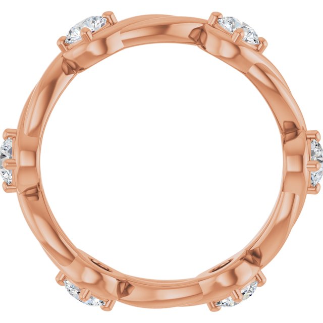 Cable 0.96 tcw Round Diamond GH/VS2+ Eternity Ring in 14KR | ViewB_4